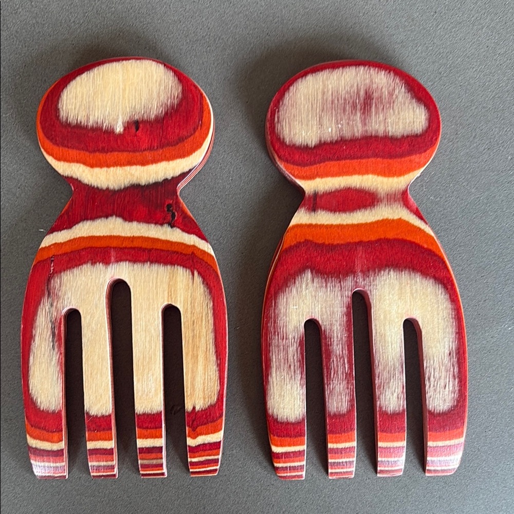 Colorful Wooden Salad Forks